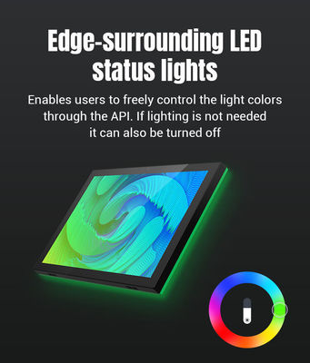 جهاز لوحي ذكي للتحكم في المنزل مثبت على الحائط مقاس 10.1 بوصة بمعالج RK3399 وإضاءة LED محيطة ونظام Android 13