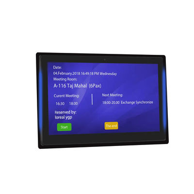 10.1 بوصة RK3399 2 + 16GB حائط غرفة المؤتمرات لوحة NFC POE نظام حجز غرفة الاجتماعات مع الضوء على الجانبين