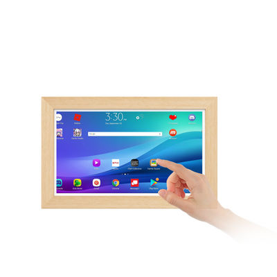 15.6 بوصة RK3568 4 + 32GB الجدار المثبتة الإعلانية لوحة NFC POE الشاشة اللمسية الأعمال الإطار الخشبي Android14 لوحة