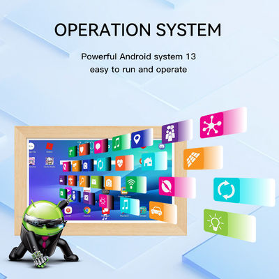 15.6 بوصة RK3568 4 + 32GB الجدار المثبتة الإعلانية لوحة NFC POE الشاشة اللمسية الأعمال الإطار الخشبي Android14 لوحة