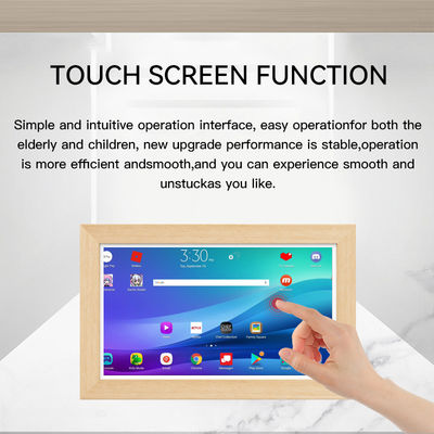 15.6 بوصة RK3568 4 + 32GB الجدار المثبتة الإعلانية لوحة NFC POE الشاشة اللمسية الأعمال الإطار الخشبي Android14 لوحة