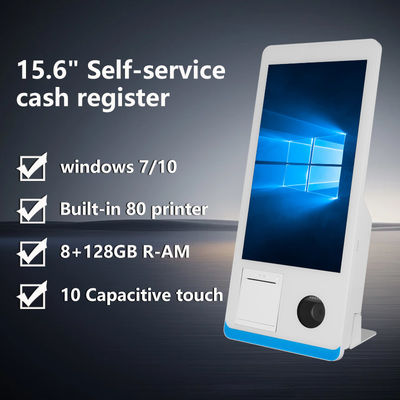 مطعم الخدمة الذاتية كشك الطلبات كاونتر كيوست Win 8+128GB كيوست دفع الخدمة الذاتية مع طابعة Nfc QR Code Scanner