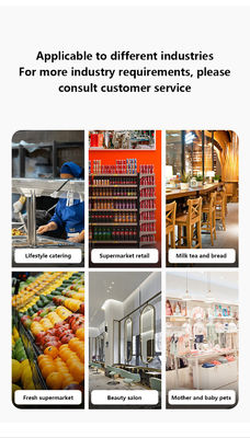 14 بوصة شاشة مزدوجة تعمل باللمس ويندوز 7 ماكينة تسجيل المدفوعات النقدية i3 وحدة المعالجة المركزية 4+64 جيجابايت سطح مكتب POS محطة مع طابعة ولوحة مفاتيح وماسح ضوئي