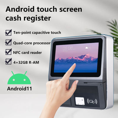 طابعة نقل حراري بتقنية 11.6 بوصة Android POS كشك لسوبر ماركت ومطعم 4GB 32GB NFC 58mm شاشة تعمل باللمس