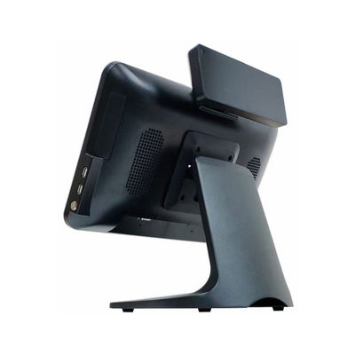 نظام تسجيل النقدية في مطعم السوبر ماركت مقاس 15.6 بوصة Win10 مع شاشة واحدة لطرفية نقاط البيع وشاشة لمس سعوية