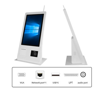 15.6" آلة خدمة ذاتية POS مع نظام تشغيل Win 10 جهاز مسح الشاشة اللمسية طابعة NFC قارئ رموز QR