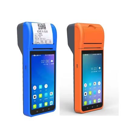 مخرج طابعة أحادية اللون نوع 5.5 بوصة Android 8.1 PDA POS Terminal لمعالجة طلبات المطاعم المبسطة