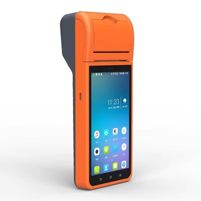 مخرج طابعة أحادية اللون نوع 5.5 بوصة Android 8.1 PDA POS Terminal لمعالجة طلبات المطاعم المبسطة