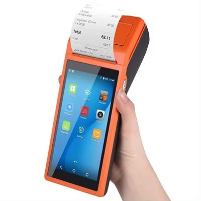نظام تشغيل أندرويد 8.1، نظام نقاط بيع بشاشة 5.5 بوصة، يدعم تقنية NFC، ماكينة نقاط بيع محمولة مع طابعة فواتير حرارية 58 مم