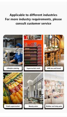 آلة طرفية الكل في واحد بشاشة مزدوجة تعمل باللمس مقاس 15.6 بوصة بتقنية طابعة النقل الحراري