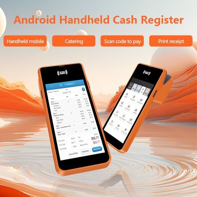 آلة نقاط البيع المحمولة الذكية التي تعمل بنظام Android مقاس 5.45 بوصة مع طابعة، نوع الإخراج أحادي اللون وواي فاي
