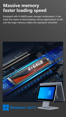 4GB ذاكرة DDR3 15.6 بوصة نقطة البيع محطة POS للمطعم كل شيء في جهاز POS لمسة واحدة أنظمة Win POS