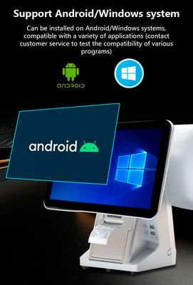 سعة لمسة شاشة مزدوجة جميعها في نظام POS واحد للمطاعم Wifi سجل النقد و 32GB سعة القرص الصلب