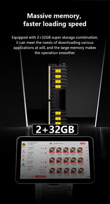 سعة لمسة شاشة مزدوجة جميعها في نظام POS واحد للمطاعم Wifi سجل النقد و 32GB سعة القرص الصلب