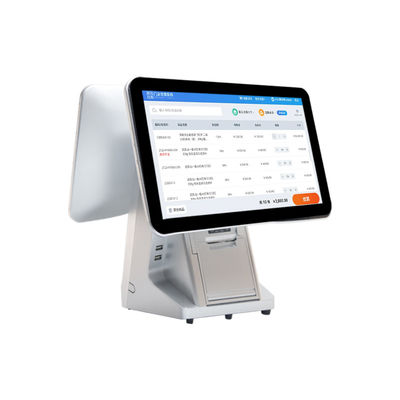 15.6' 14' أجهزة أندرويد مزدوجة الشاشة آلة POS مع خزانة الدفع النقدي و All-in-One Touch Smart Software POS Terminal