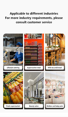نظام سوبرماركت بوس 15.6 بوصة شاشة لمسة مزدوجة مع طابعة مقياسية مدمجة بروتوكول لاسلكي NFC واجهة VGA