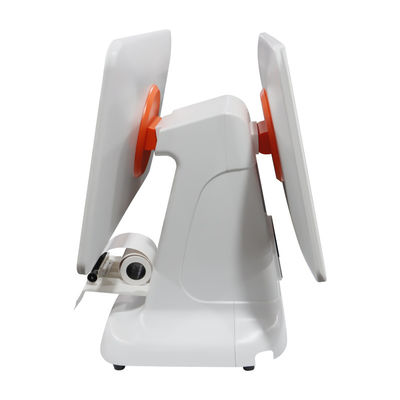 كل شيء في واحد النواة البيضاء USB3.0 واجهة ماسح التحقق النقدية سجل POS نظام محطة مع طابعة 80 ملم و 15.6 بوصة LCD