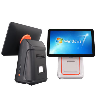 آلة فواتير مطعم البيع بالتجزئة بشاشة مزدوجة مقاس 15.6 بوصة مع نظام تشغيل Win و Android POS