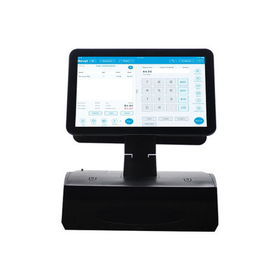 OEM ODM 15.6 بوصة شاشة مزدوجة Win7 Pos تسجيل النقدية N2840 وحدة المعالجة المركزية 2+32GB سطح المكتب POS محطة مع طابعة 58mm، لوحة المفاتيح