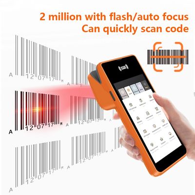 5.45 بوصة آلة البريد المحمولة الذكية NFC محطة الدفع المتنقلة نظام البريد البرتقالي مع طابعة الكاميرا