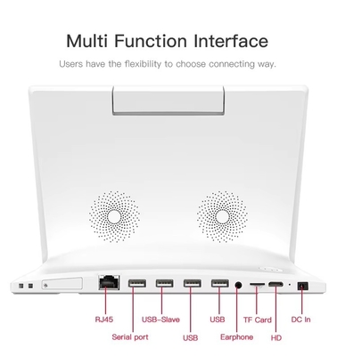 جهاز لوحي أندرويد بشاشة 10.1 بوصة على شكل حرف L، مزود بخاصية الواي فاي وNFC، وشاشة لمس، ومعالج رباعي النواة، ومكتب ذكي، وكشك للخدمة الذاتية، واستخدام تجاري