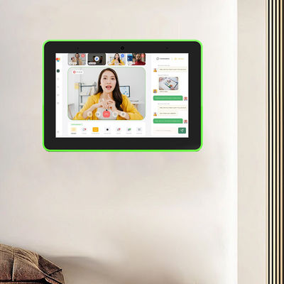 جهاز لوحي يعمل بنظام أندرويد مقاس 10.1 بوصة مثبت على الحائط للاستخدام التجاري، شاشة لمس، معالج Rockchip رباعي النواة، ضوء LED للاجتماعات، وحجز قاعات المؤتمرات، ونظام الجدولة