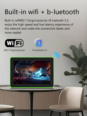 جهاز لوحي يعمل بنظام Android مثبت على الحائط مقاس 8 بوصات مزود بتقنية POE و NFC و WiFi وشاشة تعمل باللمس مع 4 مصابيح LED جانبية لمنزل ذكي وحجز قاعات الاجتماعات وجدولة الفنادق