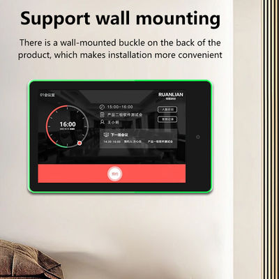 10جهاز لوحة أندرويد ذو حائط 1 بوصة مع RK3566 Quad Core و PoE Powered لنظام حجز غرف الاجتماعات