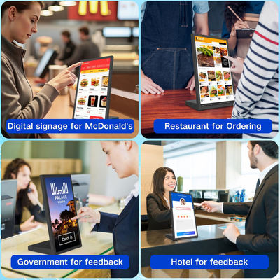 جهاز لوحي يعمل بنظام أندرويد مقاس 15.6 بوصة على شكل حرف L ثماني النواة رباعي النواة RK3576S، كشك أعمال، بطارية مدمجة