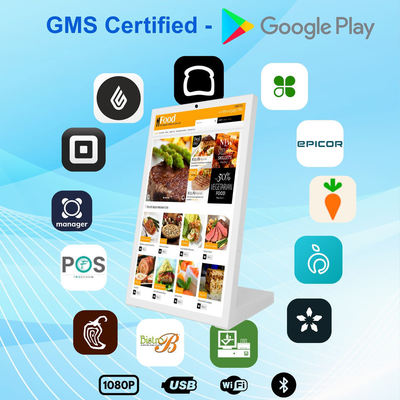 جهاز لوحي للبيع بالتجزئة مقاس 15.6 بوصة بتقنية NFC، معالج Rockchip رباعي النواة، جهاز لوحي يعمل بنظام Android على شكل حرف L، لخدمة المطاعم