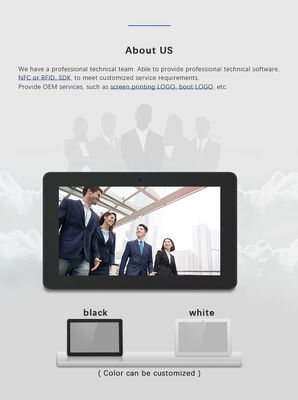 شاشة عرض إعلانية رقمية مثبتة على الحائط مقاس 32 بوصة، جهاز لوحي يعمل بنظام Android، وظيفة POE NFC wifi