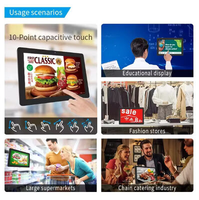 لوحة القوائم الرقمية ذات الحائط 24 بوصة مع منصة Android RK3566 للمطاعم والمقاهي