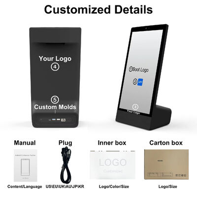 كمبيوتر لوحي بنظام أندرويد بشاشة 15.6 بوصة بدقة 1920x1080 من نوع L، يدعم Wi-Fi و NFC، وشاشة لمس سعوية، وبطارية 10000 مللي أمبير، ومعالج ثماني النواة، ومخصص لخدمة المطاعم السريعة، مع مكبر صوت