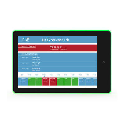 10غرفة مؤتمرات 1 بوصة جهاز لوحة أندرويد RK3399 NFC POE غرفة الاجتماعات المجدول جهاز كمبيوتر كمبيوتر لوحة مع ضوء LED
