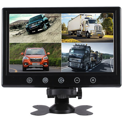 4 مقاطع فيديو مدخل 9 بوصة 5ms شاشة لسيارة LCD 1024X600 للحافلة شاحنة