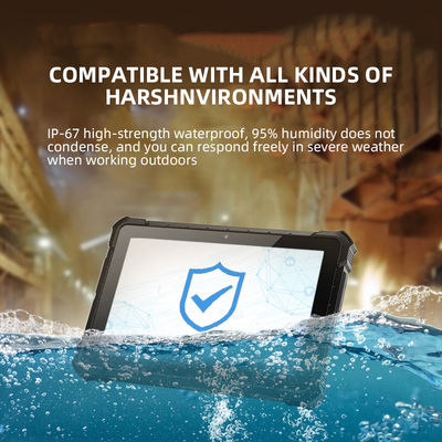 جهاز لوحي بيومتري متين مقاس 8 بوصات IP68 مع بصمة الإصبع والتعرف على الوجه