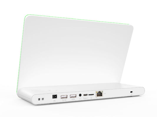 10جهاز كمبيوتر بشاشة لمسة Android 8.1 بوصة مع شريط ضوء LED ومعالج Quad Core Cortex A7