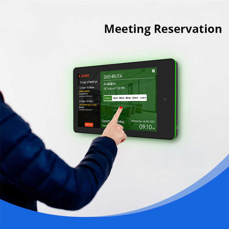 10.1" جهاز لوحي RK3288 Android لحجز قاعات الاجتماعات مع NFC و POE وشريط إضاءة LED