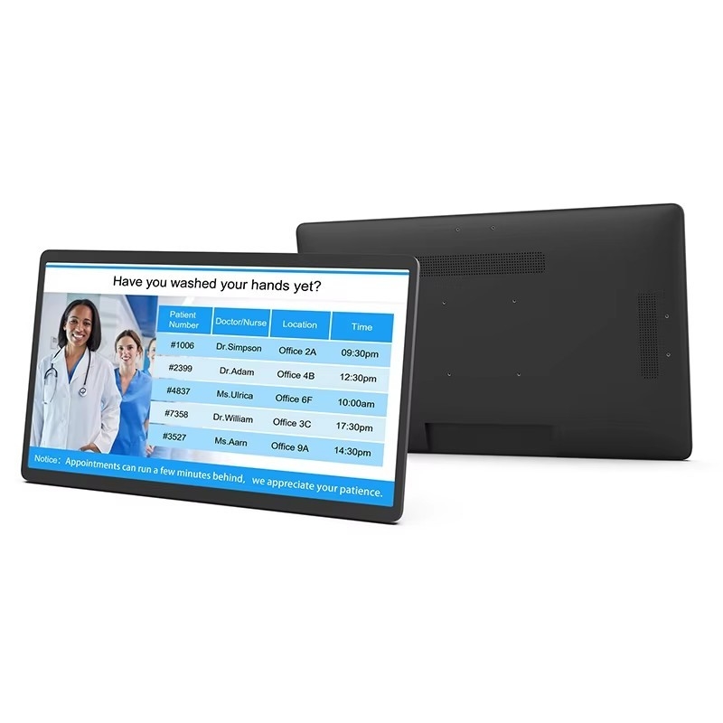 جهاز كمبيوتر لوحة أندرويد 12 24 بوصة على الحائط جهاز كمبيوتر POE NFC LCD الشاشة اللمسية العرض التجاري العلامات الرقمية الإعلانية مشغل الفيديو
