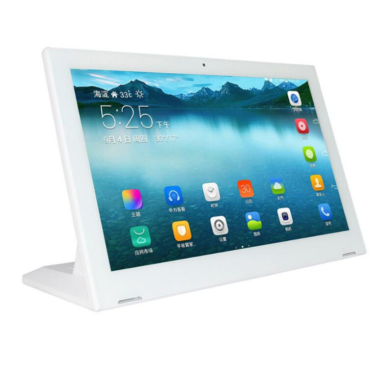 سطح المكتب جهاز كمبيوتر لوحة أندرويد POS NFC 17.3 بوصة 15.6 بوصة كيوسك الإعلان IPS عرض HD