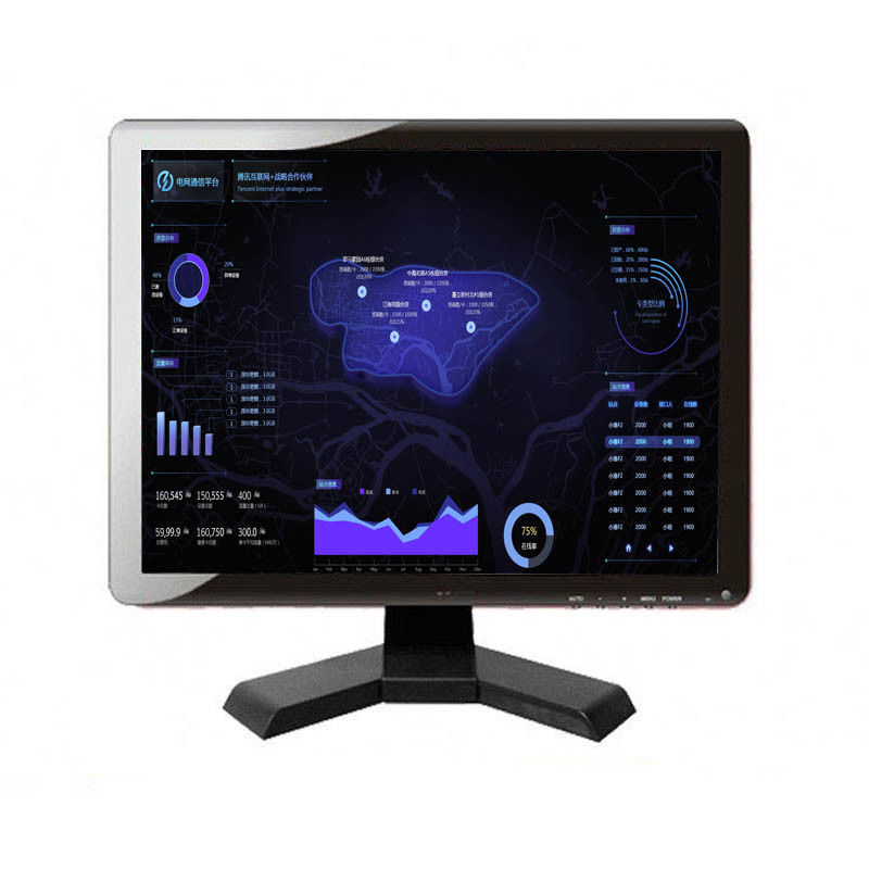 15 بوصة Hopestar شاشة LCD CCTV شاشة BNC USB HDMI مدخل 2 سنوات ضمان