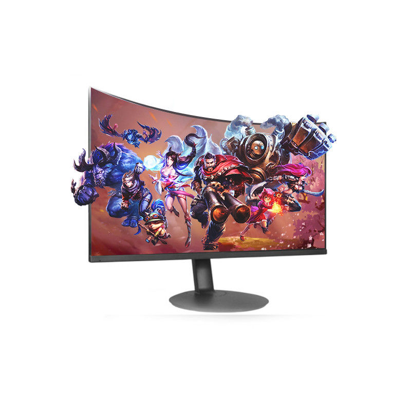 سطح المكتب الأسود 2ms 1080p 60hz شاشة منحنية / شاشات الكمبيوتر LCD