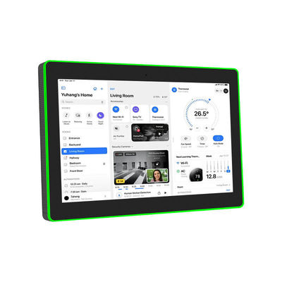13.3 بوصة غرفة المؤتمرات المثبتة على الحائط لوحة NFC / RFID POE لوحة أندرويد تجارية محيطة بضوء LED